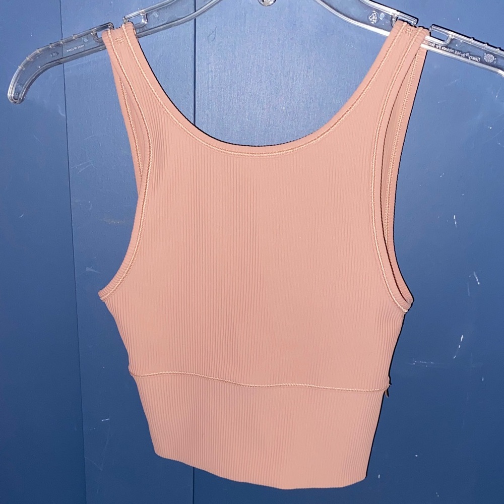 Women's Lululemon Power Pivot Ribbed Tank Pink Clay